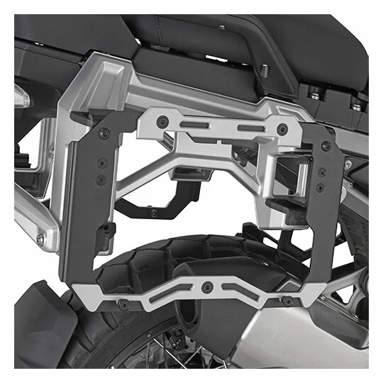Adattatore specifico per utilizzare una coppia di valigie MONOKEY® CAM-SIDE sui portavaligie laterali originali Kappa KL5146CAM Per BMW R 1300 GS ADVENTURE (2025) Subito Disponibile