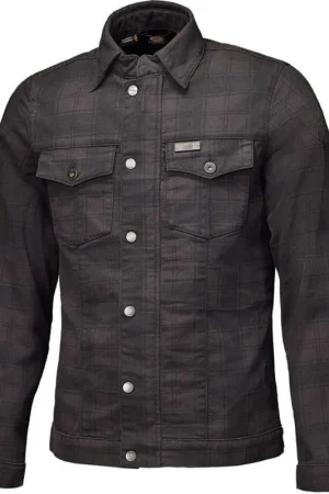 A Buon Prezzo Camicia Moto Held Woodland Nero Grigio