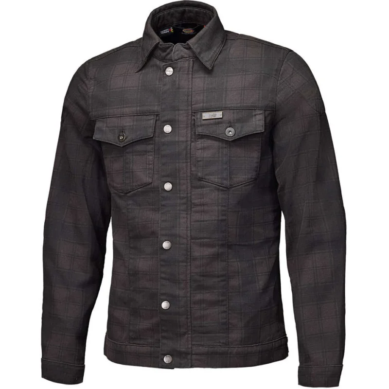 A Buon Prezzo Camicia Moto Held Woodland Nero Grigio