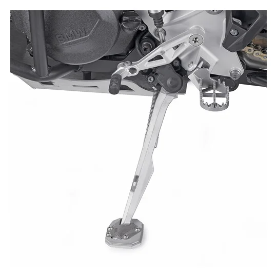 Supporto specifico in alluminio e acciaio inox, per allargare la superficie di appoggio del cavalletto laterale originale Givi ES5145 Per BMW F 900 GS (24 > 26) Spedizione Gratuita