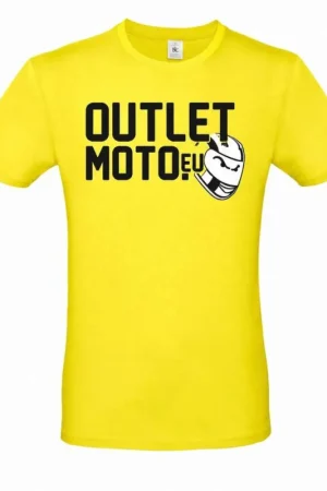 A Buon Prezzo T-Shirt Girocollo Outletmoto Lemon Yellow Scitta Nero Bianco