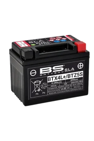 Acquista Ora Batteria 12v 4.2Ah BTZ5SBS BATTERY YTX4L-BS ATTIVATA SLA