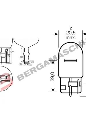 Lampada T20 12V 21W W3X16d arancione per indicatore direzione frecce A Buon Prezzo