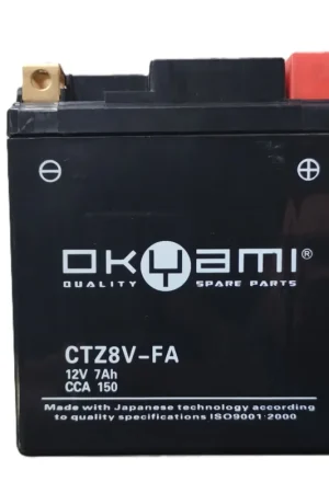 Batteria YTZ8V (CTZ8V-FA OTZ8VR) 12V 7Ah CCA150 sigillata pronta all'uso OKYAMI Super Prezzo