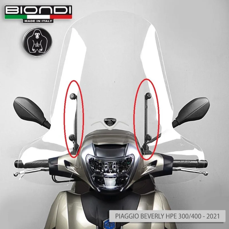 Attacchi parabrezza Beverly 300 400 HPE 2021 biondi Super Prezzo
