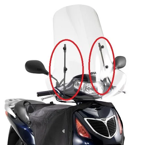 Prezzo Ridotto Kit di attacchi parabrezza honda sh 125 150 2001-2004 Givi A186A