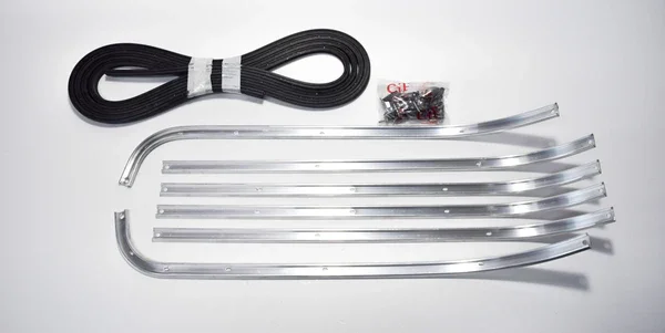 5373 - SERIE STRISCE PEDANA COMPLETA IN ALLUMINIO VESPA SPRINT-RALLY 180-200CC Novità