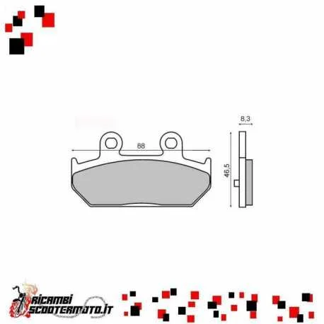 Nuovo Arrivo Coppia Pastiglie Freno Posteriori Suzuki An Burgman L3 400 2013/2013