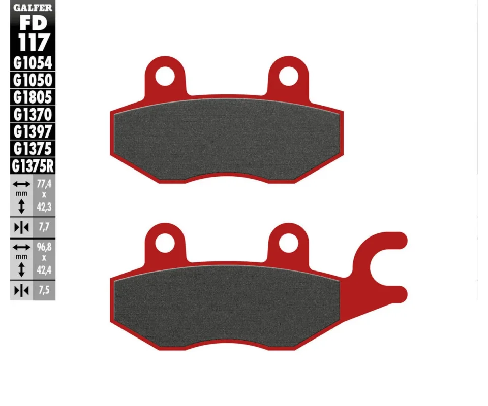 Galfer Pastiglie Freno Anteriore per YAMAHA 4Wheels YFM 450 WOLVERINE DER.Modelli dal 2006 al 2020FD117G1805 Bestseller