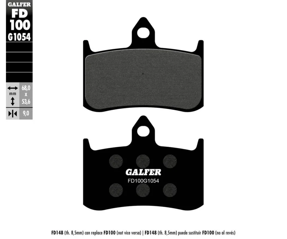 Prezzo Scontato Galfer Pastiglie Freno Anteriore per HONDA NTV 650 BROSModelli dal 1988 al 1992FD100G1054