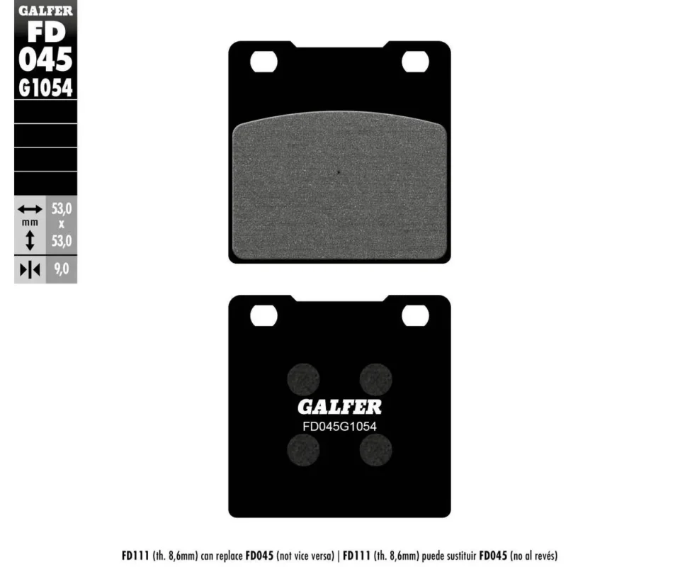 Galfer Pastiglie Freno Anteriore per HONDA CB 750 KA, K2, L, L2Modelli dal 1978 al 1990FD045G1054 Promozione