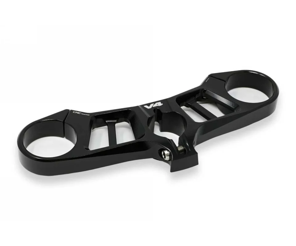 Scelto Dai Clienti Piastre Di Sterzo Superiore Cnc Racing Nero Ducati Superbike Panigale V4 SModelli dal 2018 al 2026 PST15B