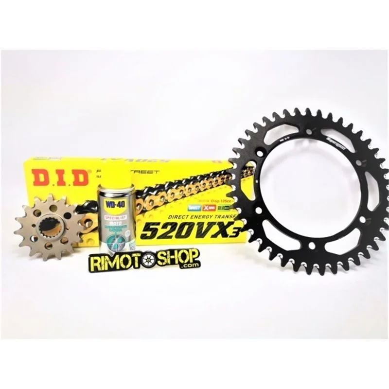 Vendita Finale Kit Corona Pignone Catena 520VX2 HUSQVARNA 125 WRE 06-12